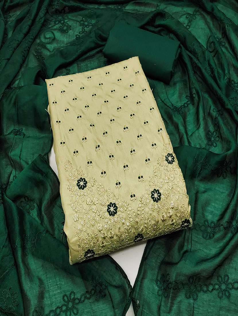 women embroidered unstitched suit set