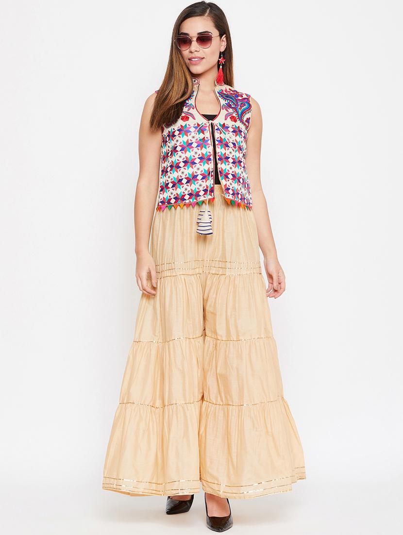 women mid-rise self-designed flared palazzo - 21399267 - Standard Image - 4