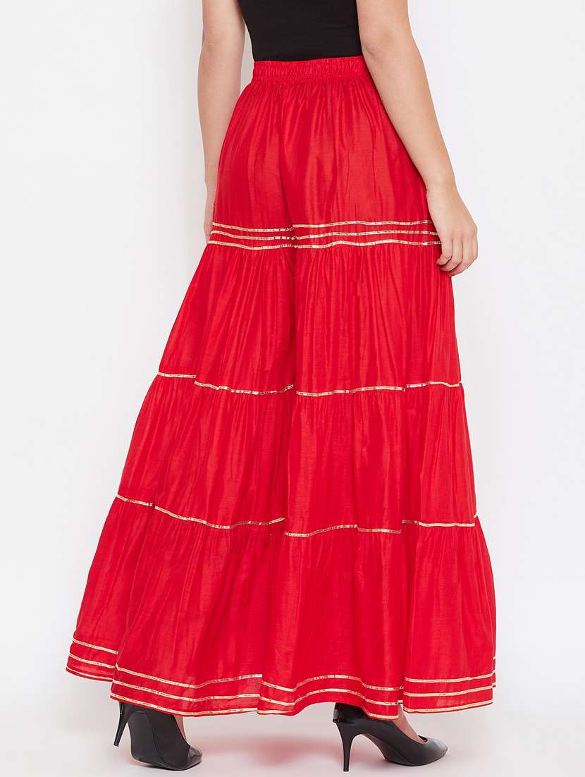 women mid-rise self-designed flared palazzo - 21399273 -  Standard Image - 1