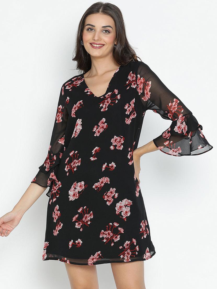 women floral print bell sleeves dress - 21399323 -  Zoom Image - 0