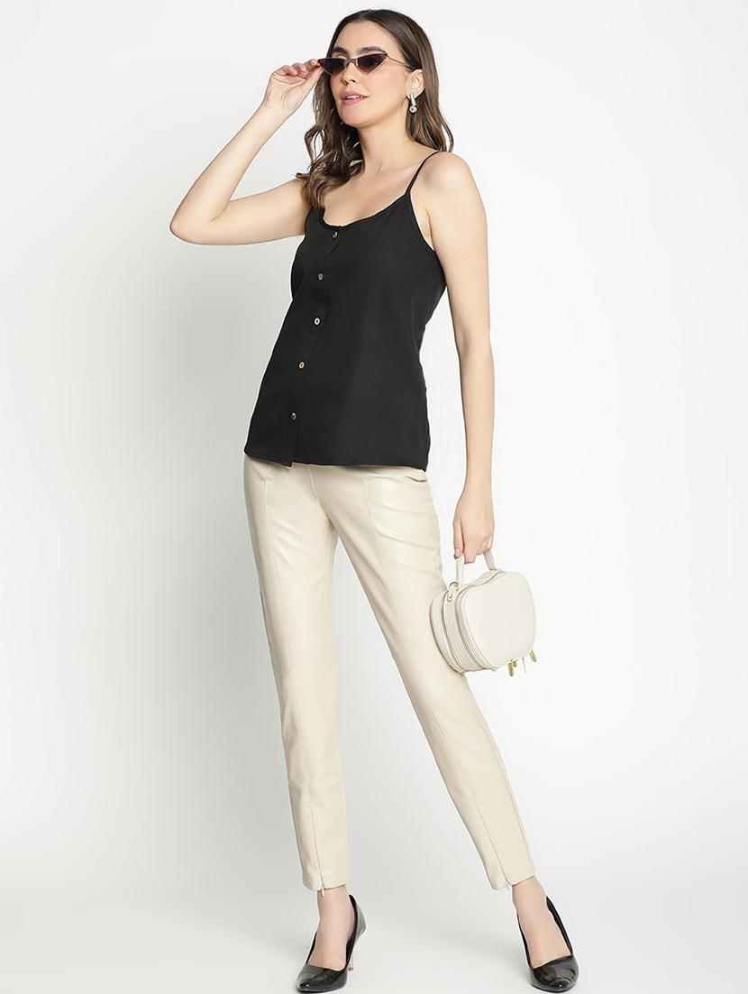 women black polyester regular top - 21399451 - Standard Image - 4