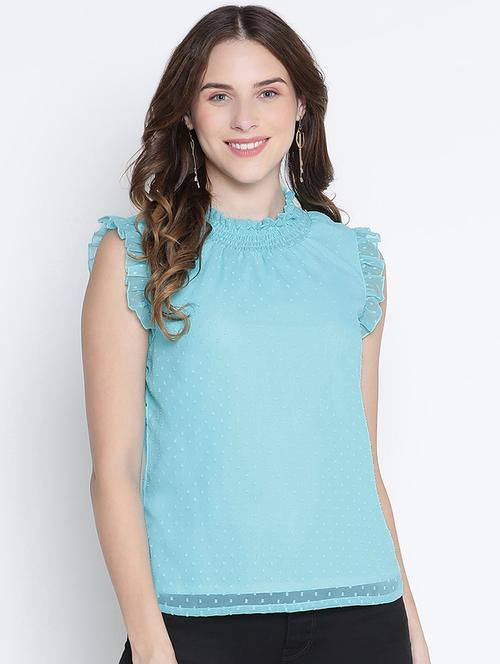 light blue self-designed regular top - 21399470 - Standard Image - 0