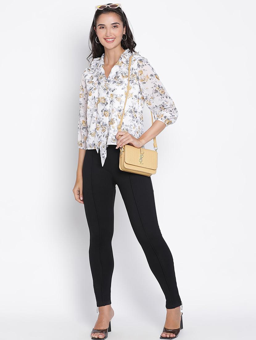 women white polyester regular top - 21399486 - Standard Image - 4