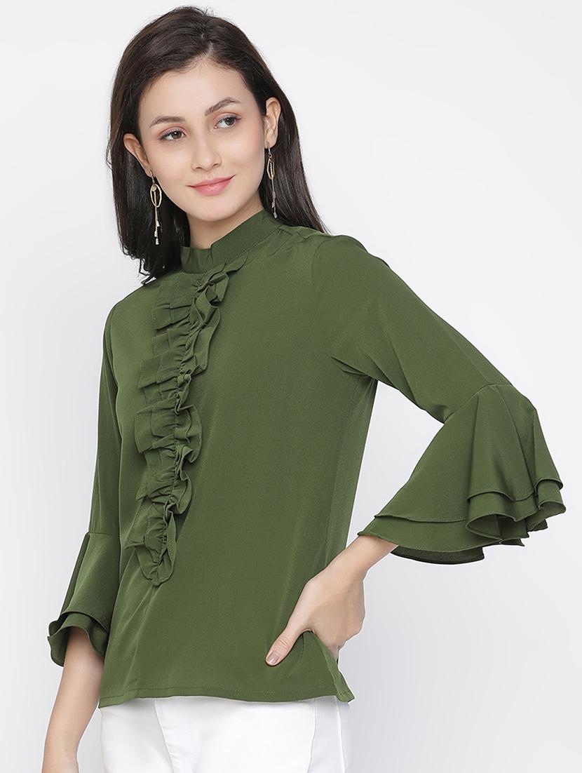 green solid regular top - 21399496 -  Standard Image - 1