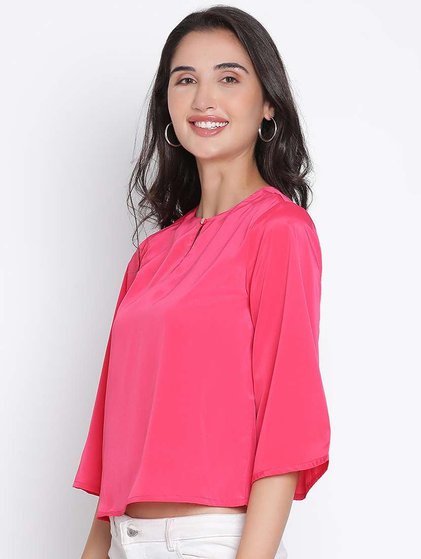 pink solid regular top - 21399519 -  Standard Image - 1