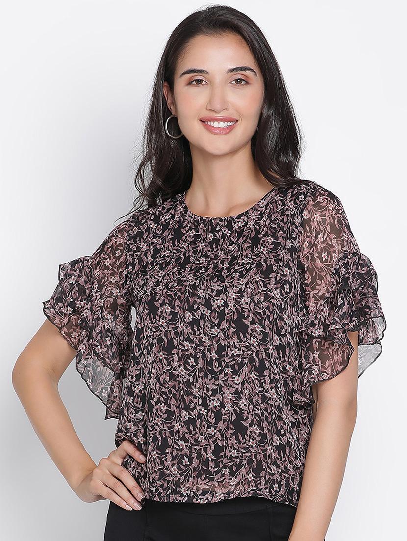 women black polyester regular top - 21399527 -  Zoom Image - 0