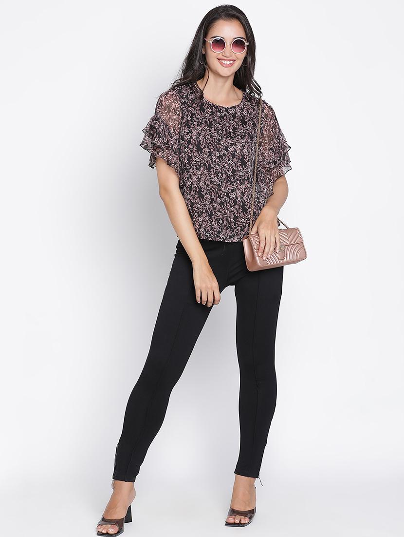 women black polyester regular top - 21399527 - Standard Image - 4