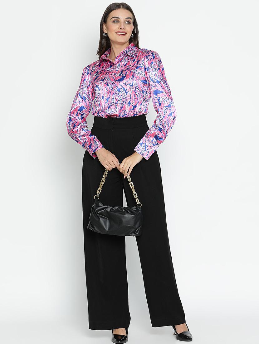 women blue polyester regular shirt - 21399529 - Standard Image - 4