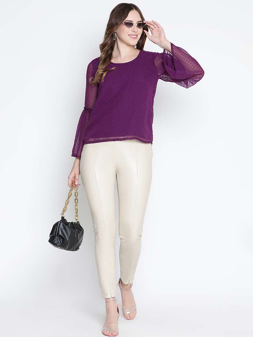 purple self-designed regular top - 21399532 - Standard Image - 4