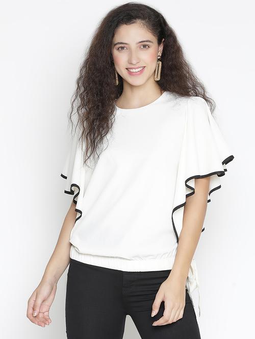 white solid regular top - 21399539 -  Standard Image - 0