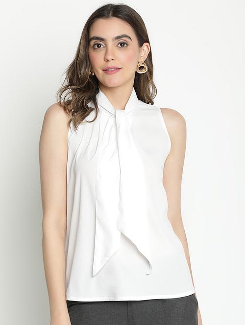 women white polyester regular top - 21399541 -  Standard Image - 0