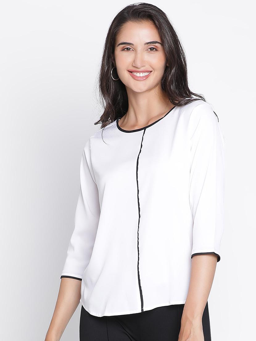 white solid regular top - 21399543 - Zoom Image - 0
