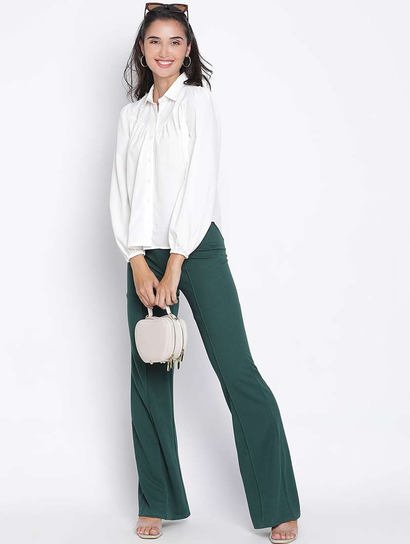 white solid shirt top - 21399544 - Standard Image - 4