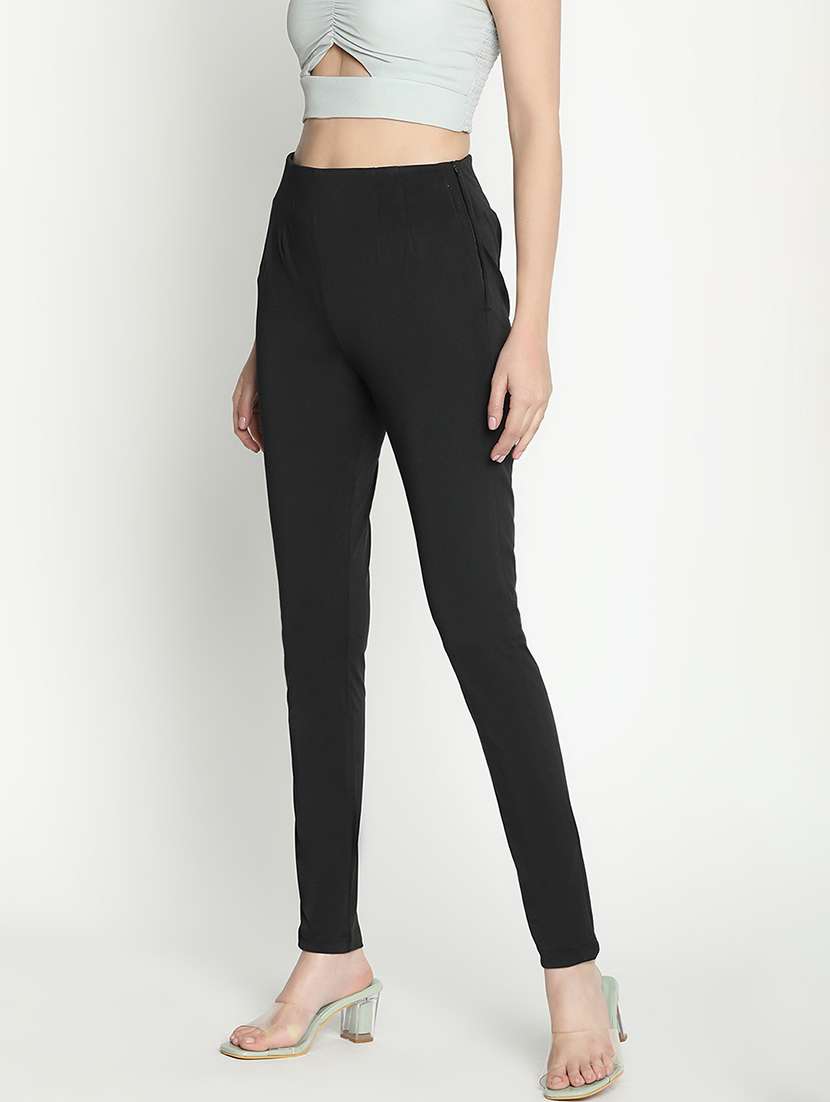 women mid-rise solid tailored pants - 21399565 - Standard Image - 1