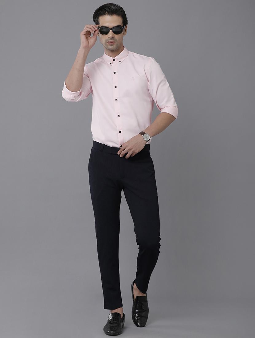 men pink polyester regular shirt - 21399577 - Standard Image - 4