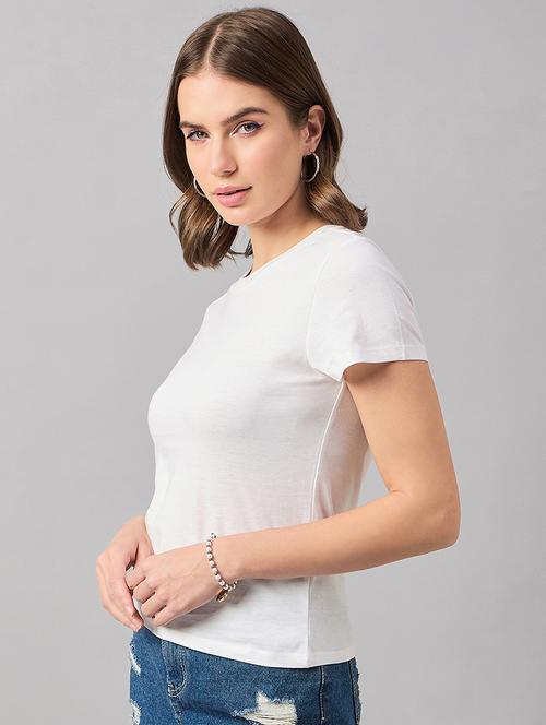 women white cotton regular top - 21399763 - Standard Image - 0