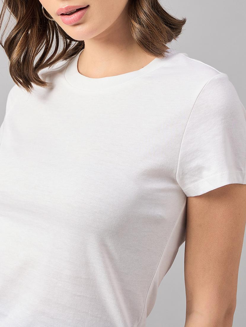 women white cotton regular top - 21399763 - Standard Image - 4