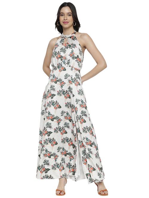 women white polyester fit & flare dress - 21399771 - Standard Image - 0