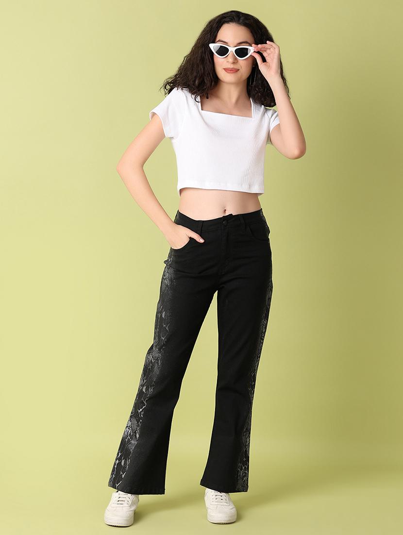 women black denim boot cut jean - 21399804 - Standard Image - 4