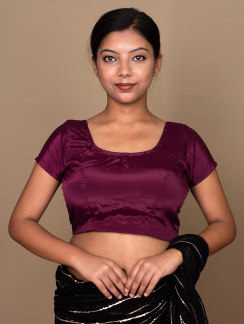 women purple solid blouse - 21399815 -  Standard Image - 0
