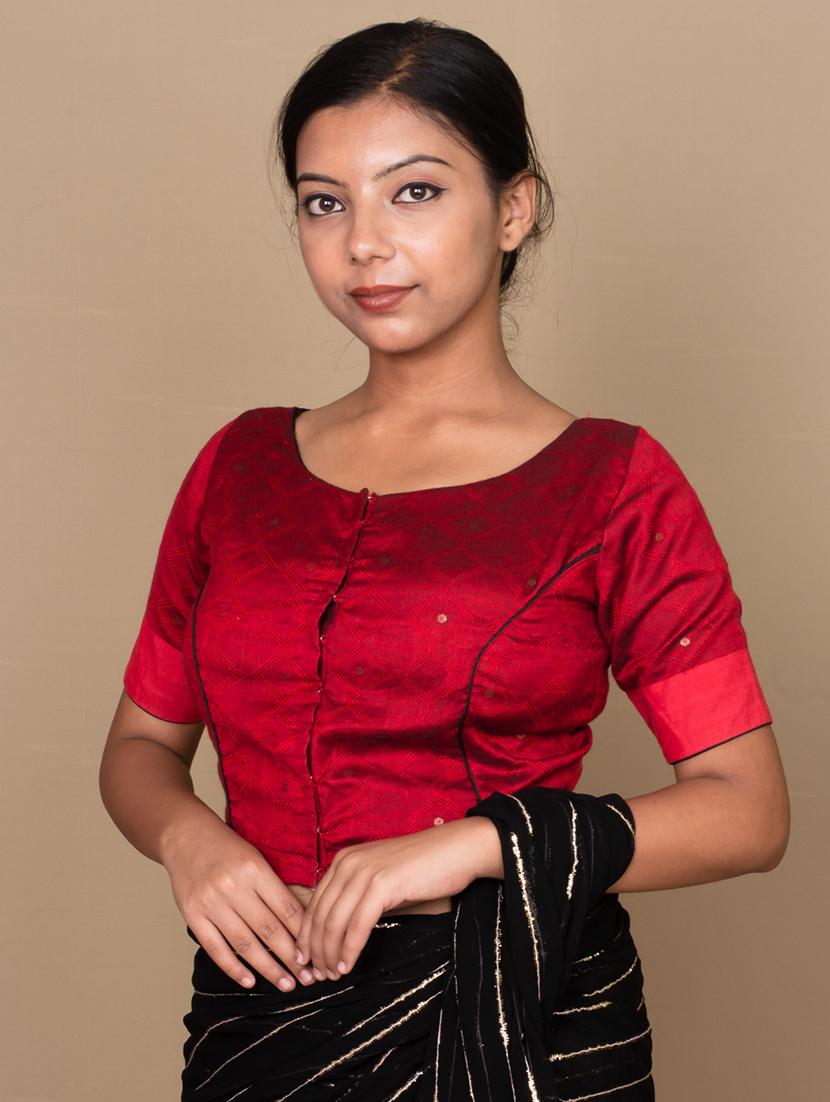 women red self design blouse - 21399820 - Standard Image - 1