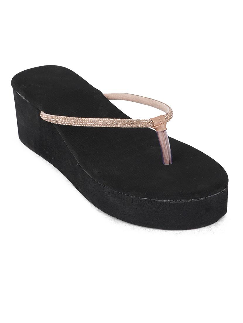 gold sequined platforms wedge - 21399837 -  Standard Image - 1