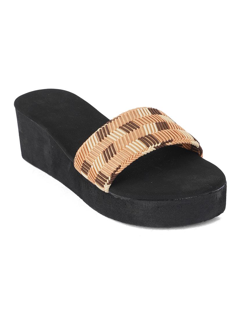 cream textured platforms wedge - 21399847 -  Standard Image - 1
