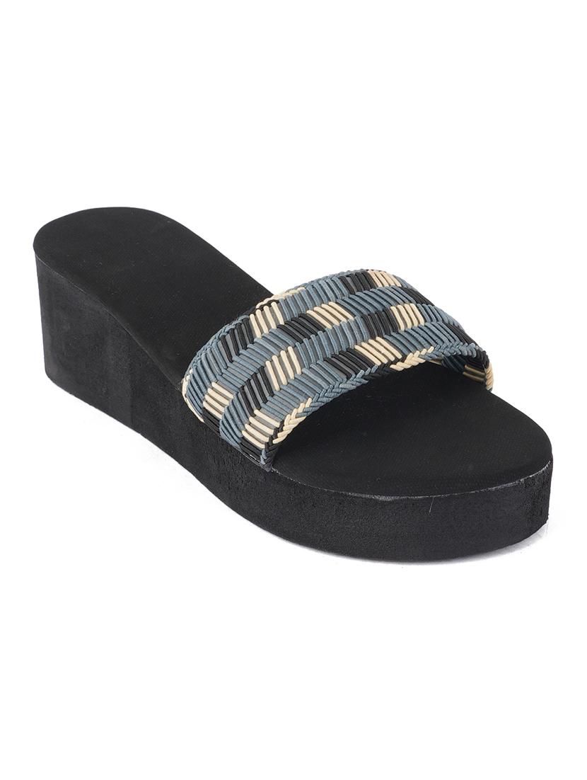 grey textured platforms wedge - 21399848 - Standard Image - 1