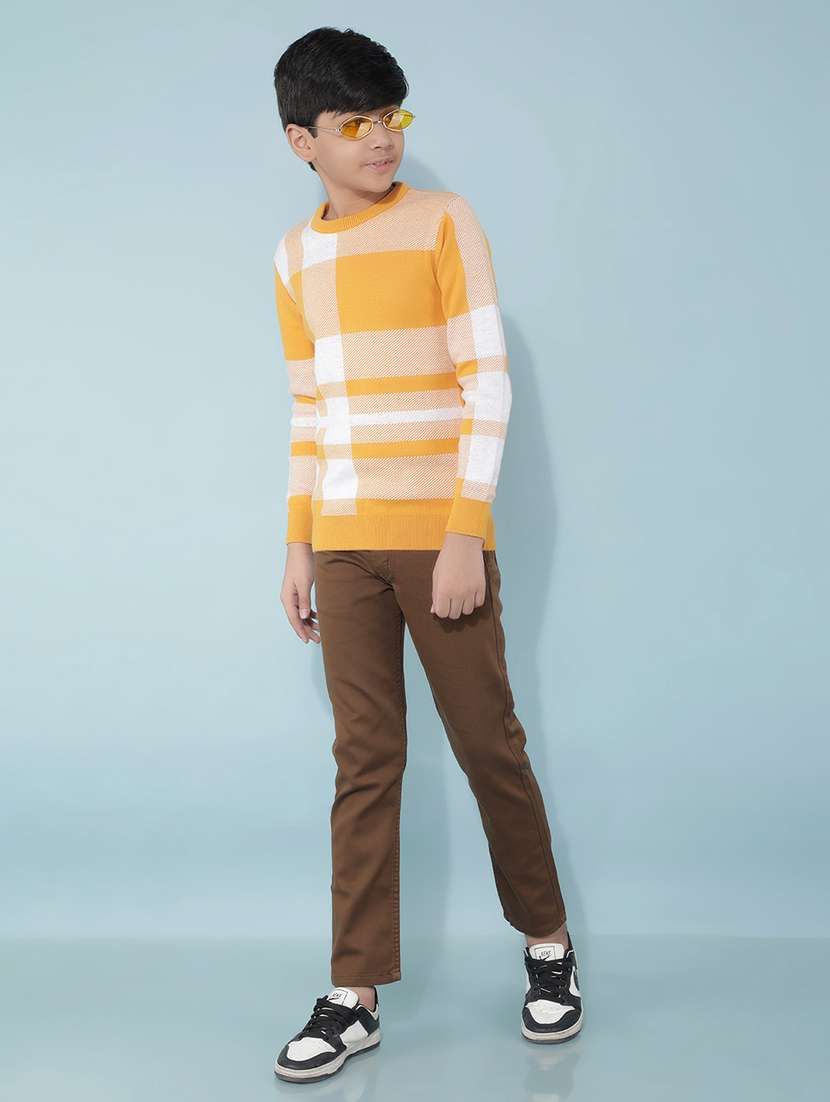 boys brown plain jean - 21399952 -  Standard Image - 4