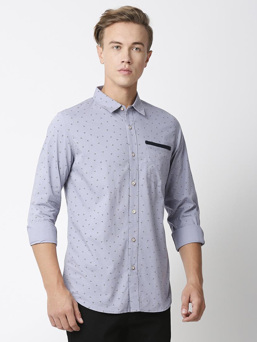 men printed long sleeved casual shirt - 21399981 -  Standard Image - 1