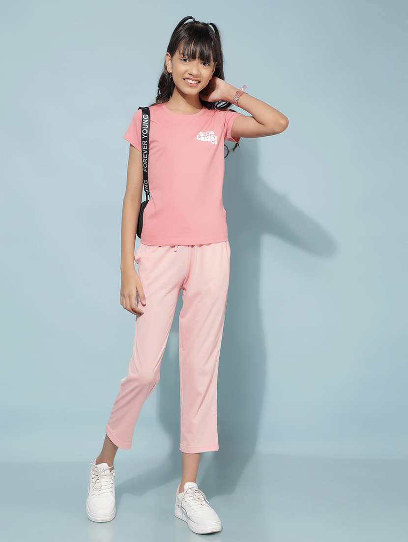 peach placement printed regular tee - 21400016 -  Standard Image - 4