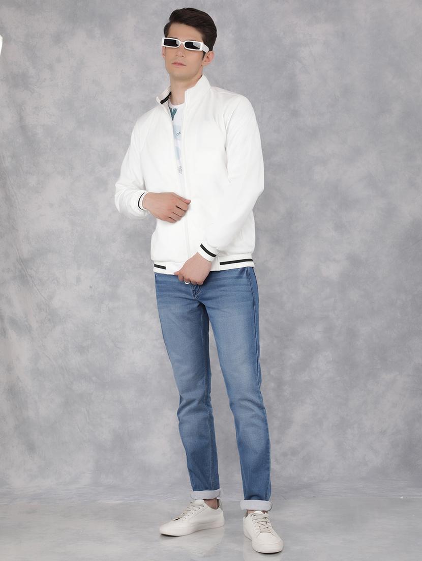 white solid casual jacket - 21400035 - Standard Image - 4