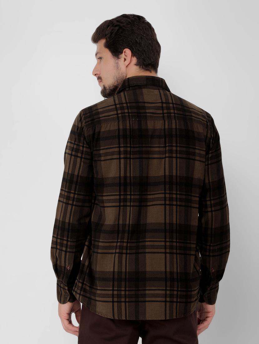 men checkered cotton casual shirt - 21400053 - Standard Image - 4