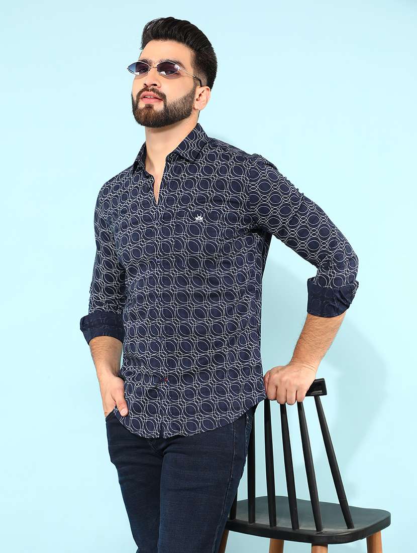 Men Printed Cotton Casual Shirt - 21400057 -  Standard Image - 1