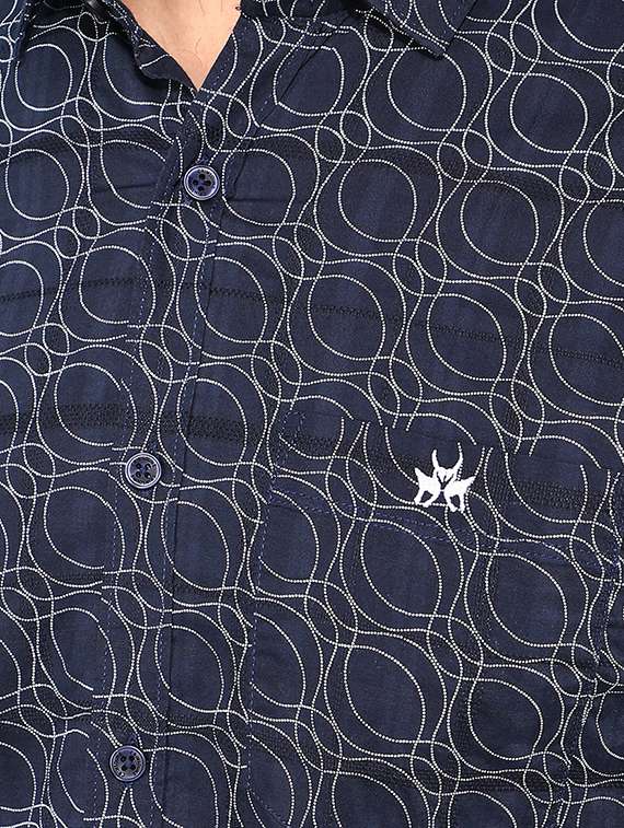Men Printed Cotton Casual Shirt - 21400057 -  Standard Image - 6