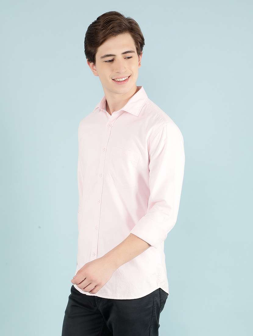 men solid cotton casual shirt - 21400058 -  Standard Image - 1