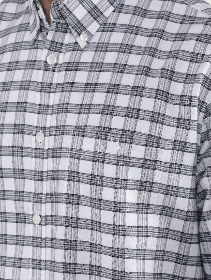 men checked long sleeve casual shirt - 21400074 -  Standard Image - 6