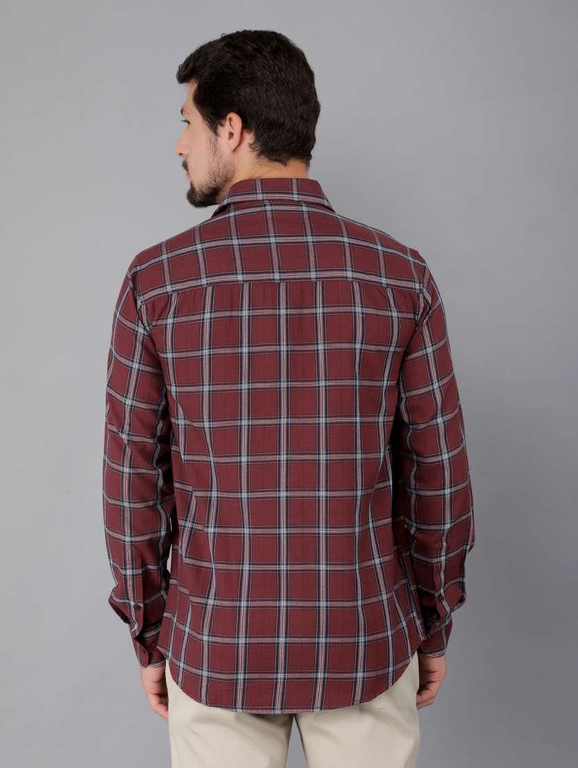 men checked long sleeve casual shirt - 21400098 -  Standard Image - 4