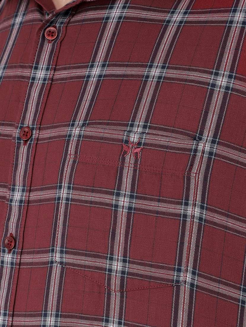 men checked long sleeve casual shirt - 21400098 -  Standard Image - 6