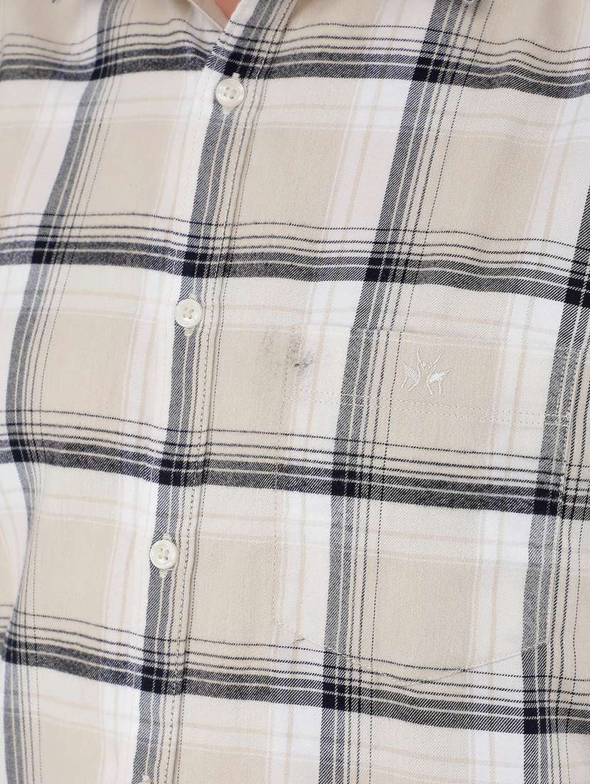 men checked long sleeve casual shirt - 21400104 -  Standard Image - 6