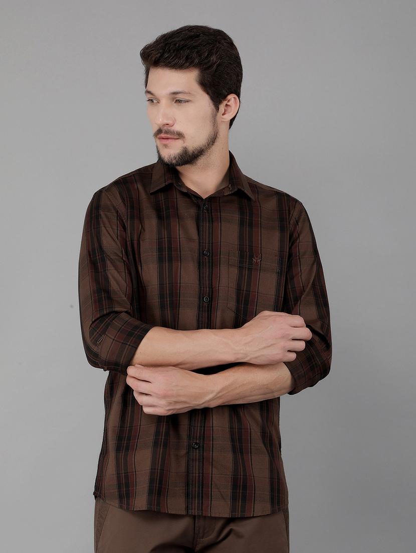 men checkered casual shirt - 21400112 - Standard Image - 1
