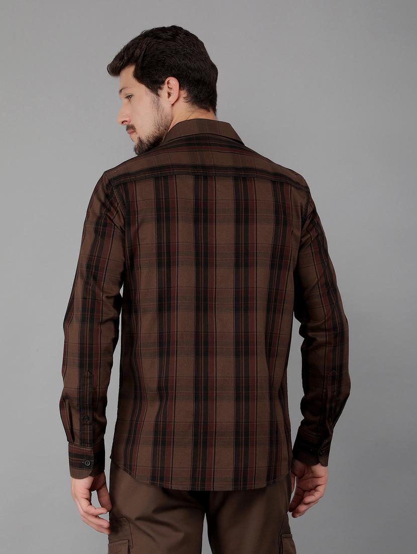 men checkered casual shirt - 21400112 - Standard Image - 4