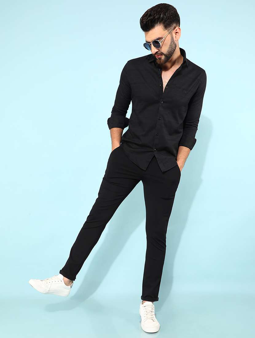 men solid casual shirt - 21400142 -  Standard Image - 4