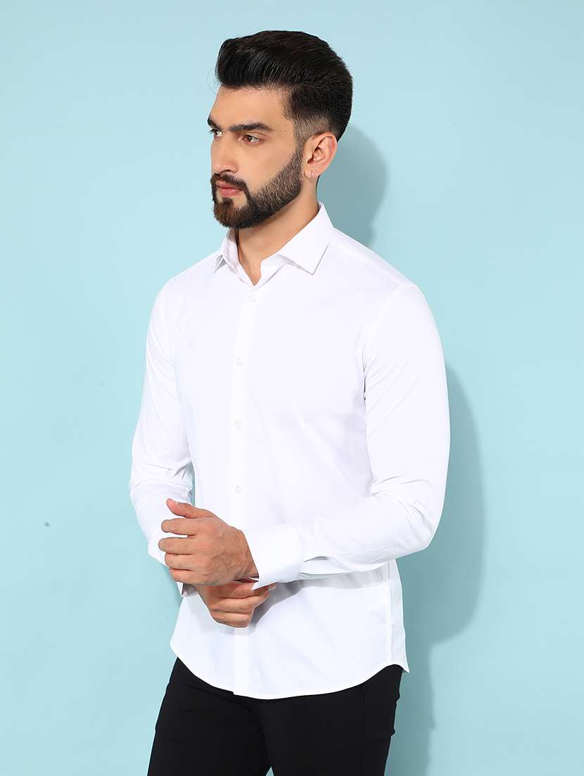 men solid casual shirt