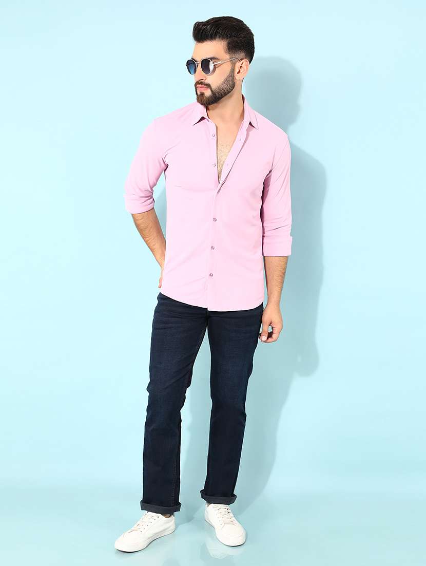 men solid casual shirt - 21400146 -  Standard Image - 4