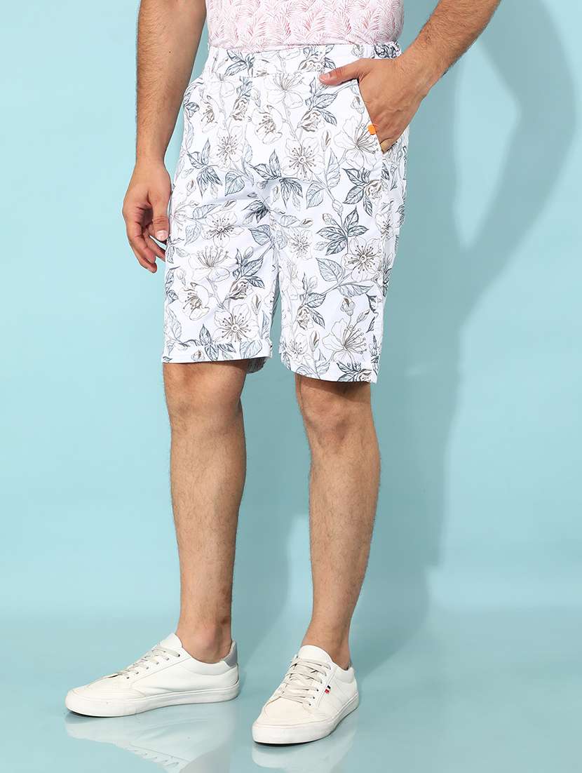 white printed cotton shorts - 21400157 -  Standard Image - 1
