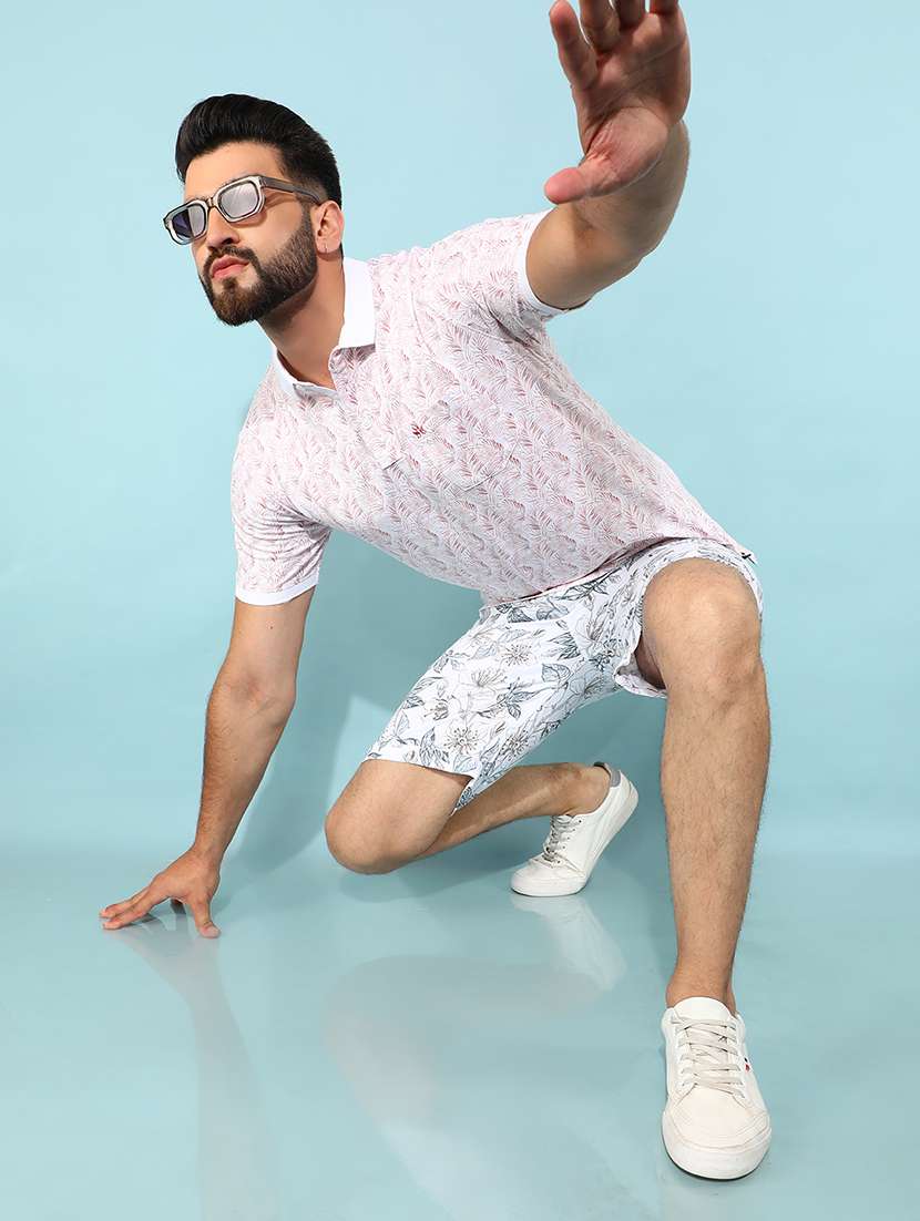 white printed cotton shorts - 21400157 -  Standard Image - 4
