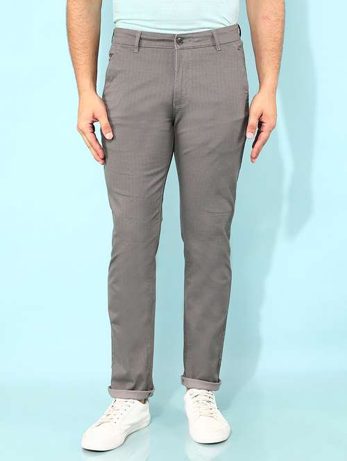 men solid mid rise chino pants - 21400183 - Standard Image - 0