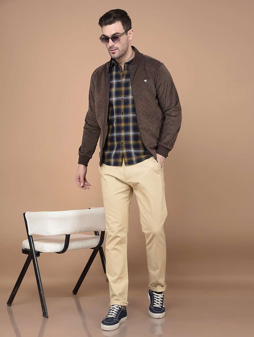 men solid mid rise chino pants - 21400192 - Standard Image - 4