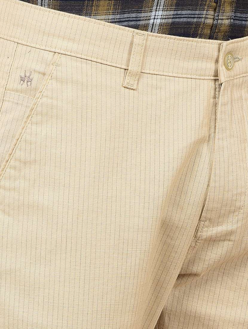 men solid mid rise chino pants - 21400192 - Standard Image - 6